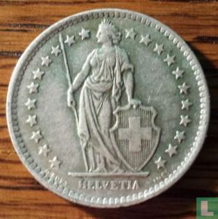 Switzerland 2 francs 1960 - Image 2
