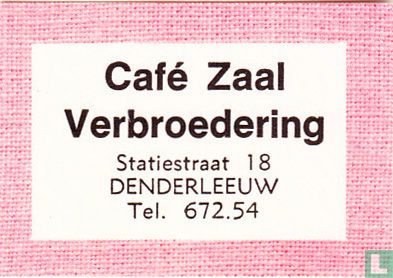 Café Zaal Verbroedering