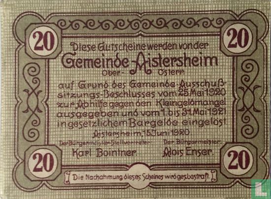 Aisterheim 20 Heller 1920 - Afbeelding 2