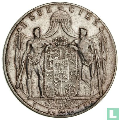 Denemarken 1 speciedaler 1845 (FF) - Afbeelding 1