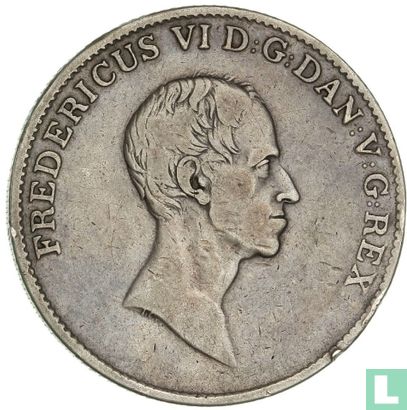 Denemarken 1 speciedaler 1835 (IC/WS) - Afbeelding 2