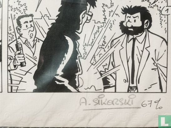 Sikorski, Alain - Originele pagina (p.44) - Baard en Kale 40 - De gijzeling - (1992) - Afbeelding 2