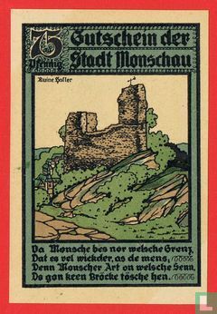 Monschau, Stadt - 75 Pfennig 1921 - Afbeelding 1