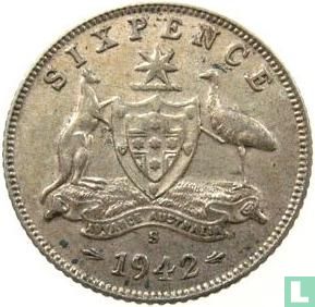 Australië 6 pence 1942 (S) - Afbeelding 1