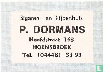 Sigaren- en pijpenhuis P.Dormans