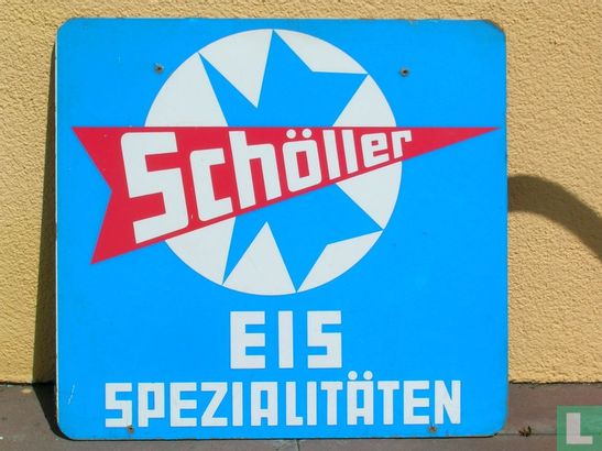 Reklameschild Schöller Eis Spezialitäten