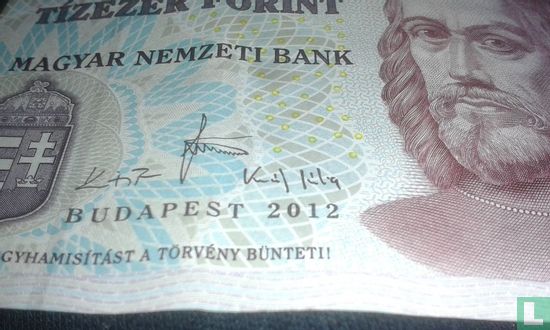 Hongarije 10.000 Forint 2012 - Afbeelding 3