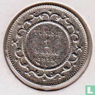 Tunisia 1 franc 1915 (year 1334) - Image 1