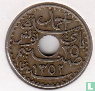 Tunesië 25 centimes 1933 (jaar 1352)  - Afbeelding 2
