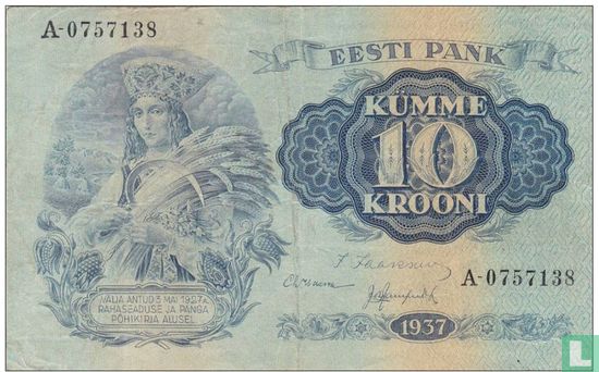 Estonie 10 couronnes 