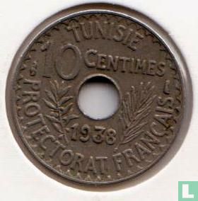 Tunesië 10 centimes 1938 (AH1357) - Afbeelding 1