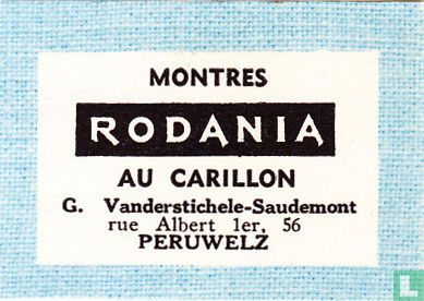 Montres Rodania - Au Carillon - G. Vanderstichele-Saudemont