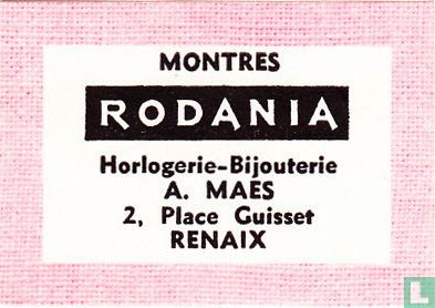 Montres Rodania - A. Maes