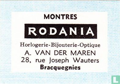 Montres Rodania - A. Van der Maren