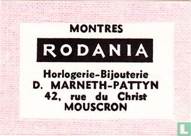 Montres Rodania - D. Marneth-Pattyn