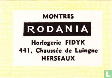 Montres Rodania - Horlogerie Fidyk