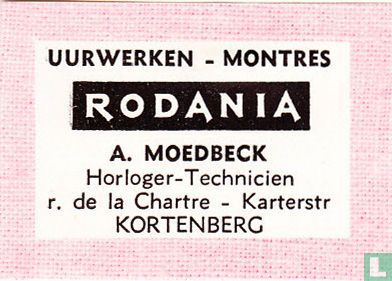 Rodania- A. Moedbeck