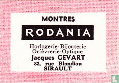 Montres Rodania - Jacques Gevart