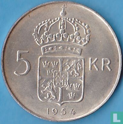 Zweden 5 kronor 1954 (pos. B) - Afbeelding 1
