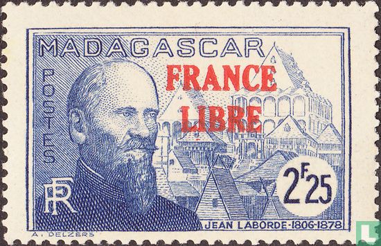 Jean Laborde, with overprint