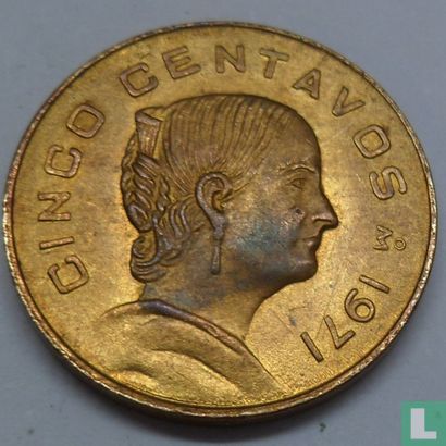 Mexique 5 centavos 1971 - Image 1