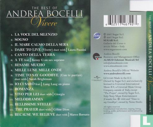 Vivere - The Best of Andrea Bocelli - Afbeelding 2