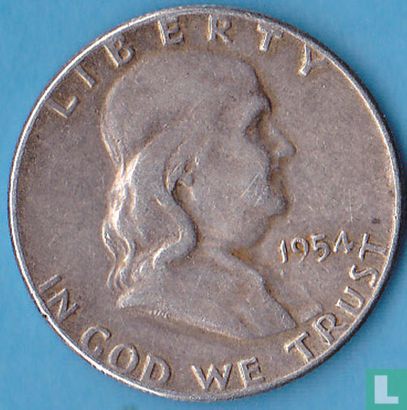 États-Unis ½ dollar 1954 (sans lettre) - Image 1