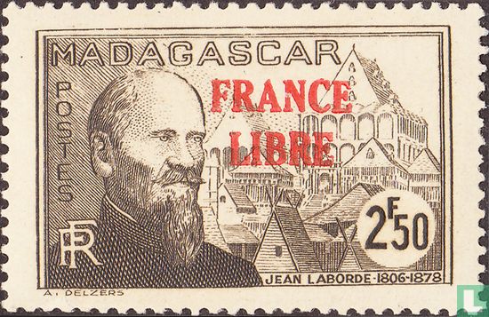 Jean Laborde, with overprint