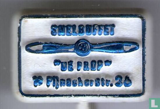 Snelbuffet "De Prop" 1e Pijnackerstr. 36 [blue on white]