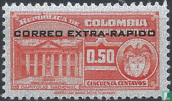 Revenue stamp + overprint EXTRA RAPIDO - Image 1