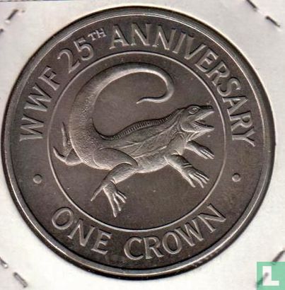 Îles Turques et Caïques 1 crown 1988 "25th anniversary World Wildlife Fund" - Image 2