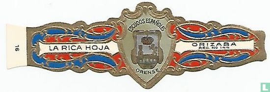 Escudos Españoles Orense-La Rica Hoja-Orizaba Reg. No 144  - Image 1