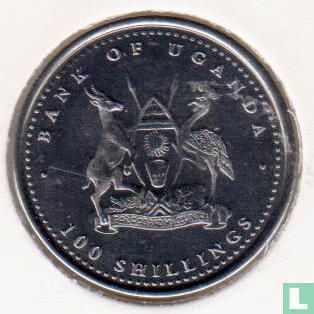 Ouganda 100 shillings 2004 (type 2 - acier) "Year of the Monkey" - Image 2