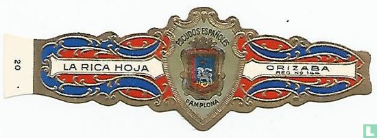 Escudos Españoles Pamplona-La Rica Hoja-Orizaba Reg. No 144  - Image 1