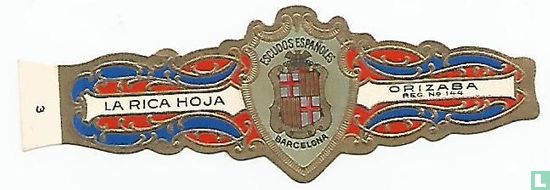 Escudos Españoles Barcelona-La Rica Hoja-Orizaba Reg. No. 144 - Image 1