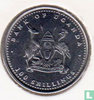 Ouganda 100 shillings 2004 (type 5 - acier) "Year of the Monkey" - Image 2