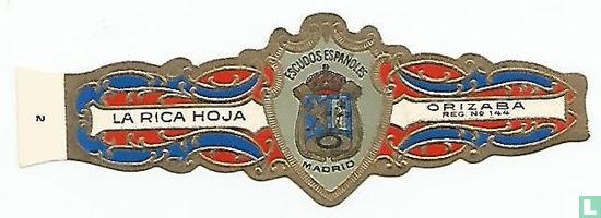 Escudos Españoles Madrid-La Rica Hoja-Orizaba Reg. No. 144 - Image 1