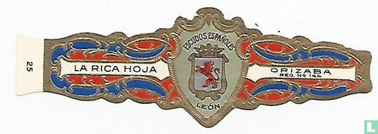 Escudos Españoles León - La Rica Hoja - Orizaba Reg. No 144 - Image 1