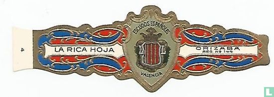 Escudos Españoles Valencia-La Rica Hoja-Orizaba Reg. No. 144 - Afbeelding 1