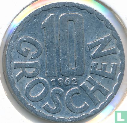Austria 10 groschen 1962 - Image 1