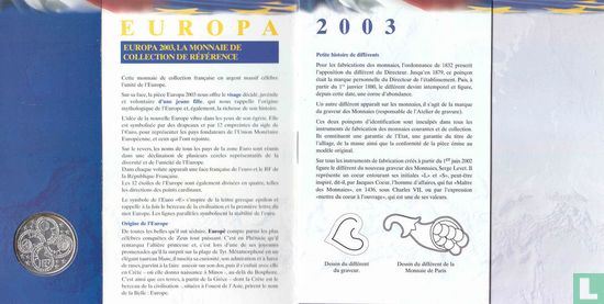 Frankrijk ¼ euro 2003 (folder) "First anniversary of the euro" - Afbeelding 2