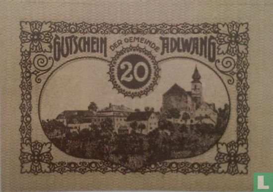 Adlwang 20 Heller 1920 - Afbeelding 1