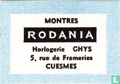 Montres Rodania - Horlogerie Ghys