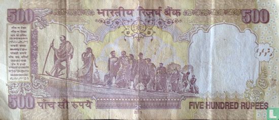 India 500 Rupees 2011 (E) - Image 2