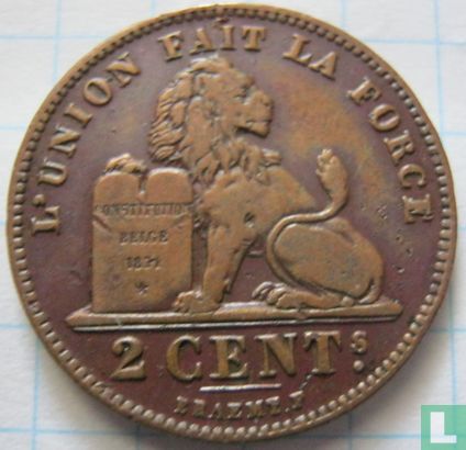 Belgique 2 centimes 1902 (FRA) - Image 2