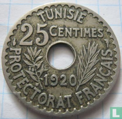 Tunesië 25 centimes 1920 (AH1338) - Afbeelding 1