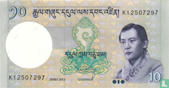 Bhutan 10 Ngultrum 2013 - Image 1