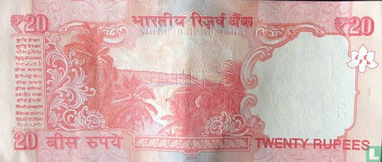India 20 Rupees 2014 - Afbeelding 2
