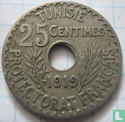 Tunesien 25 Centime 1919 (AH1337) - Bild 1