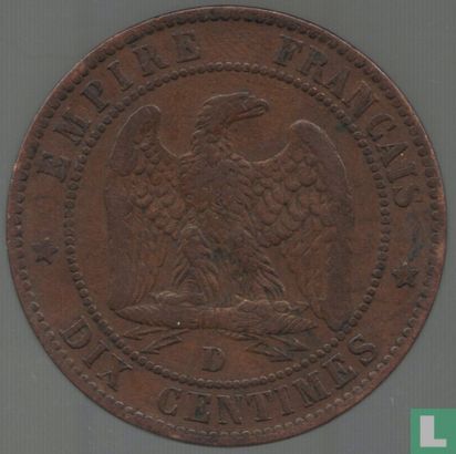 France 10 centimes 1856 (D) - Image 2